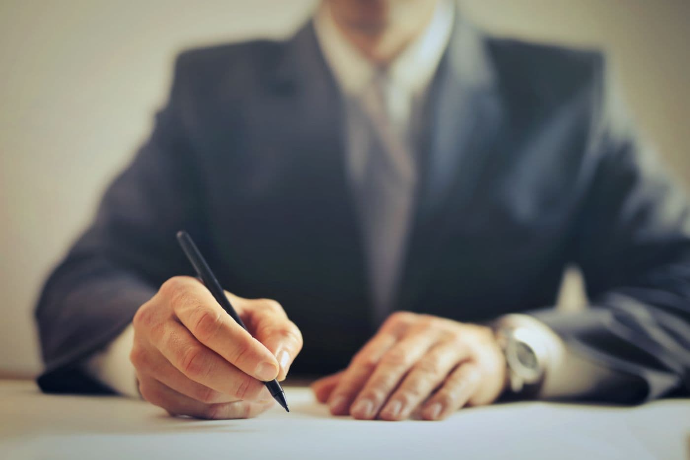 Signing documents on company changes